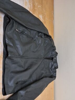 Soul Star England Charcoal Faux Leather Jacket